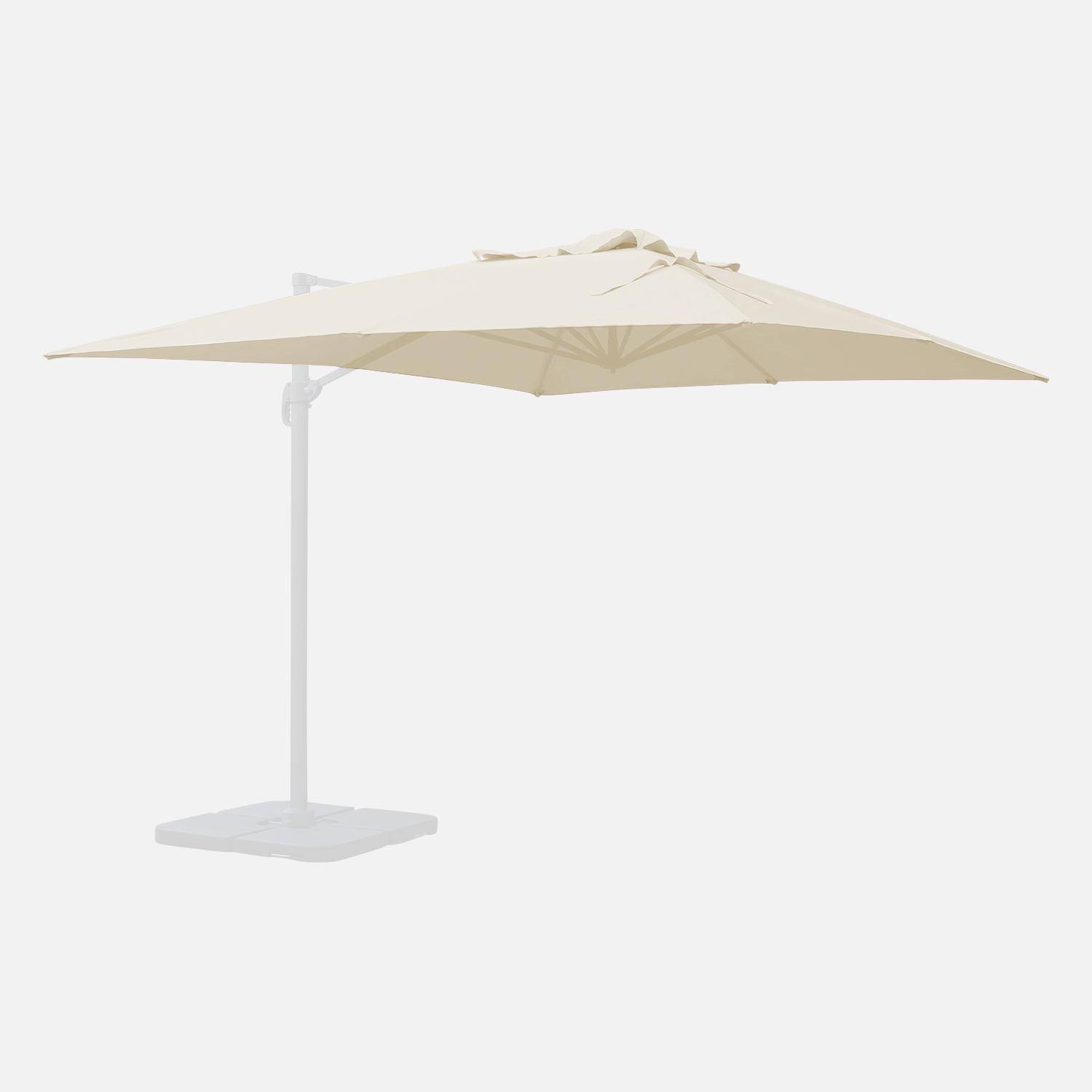Toile de parasol écrue pour parasol 3x4m St Jean de Luz - toile de rechange, toile de remplacement Photo3