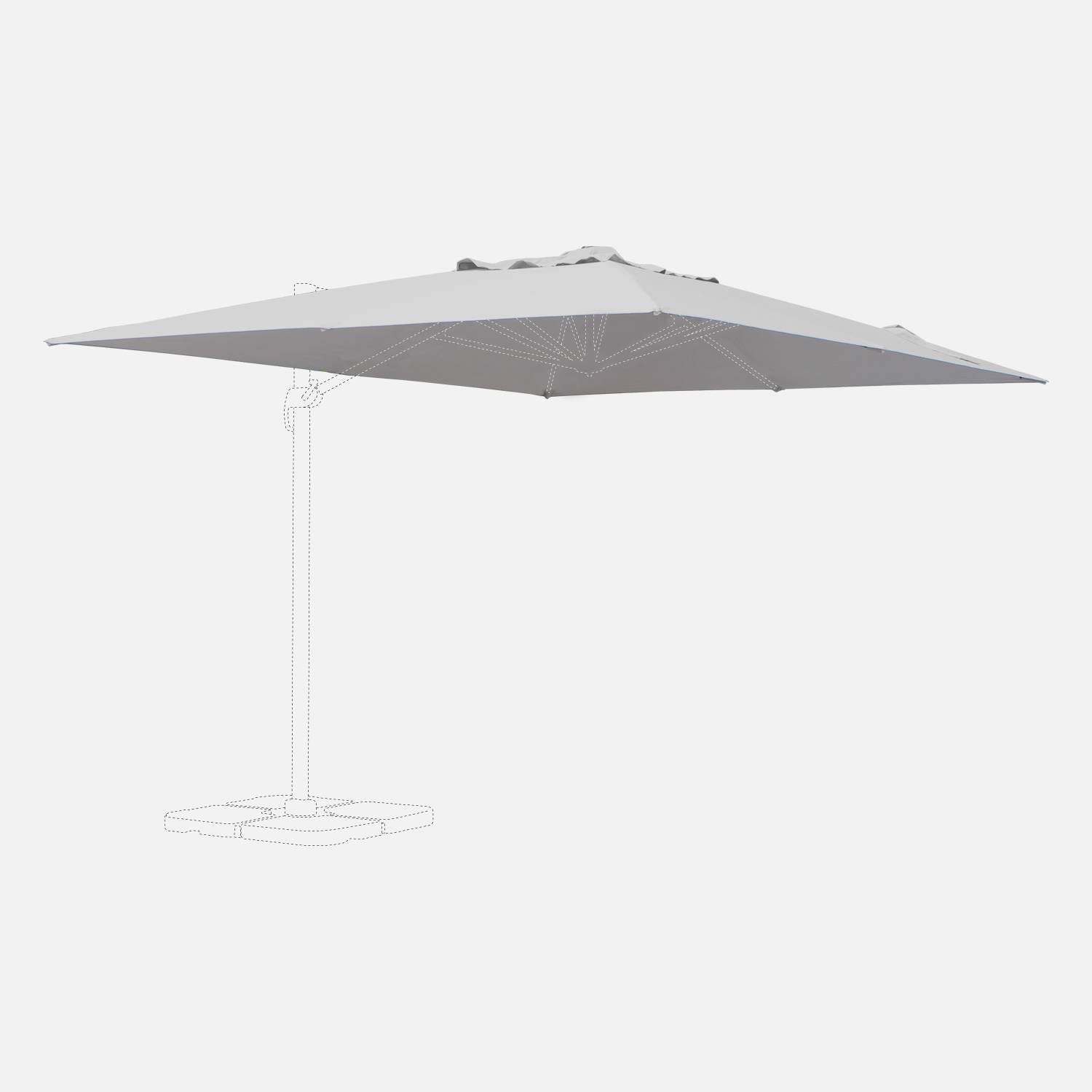 Telo di colore grigio chiaro per ombrellone 3x4m St Jean de Luz - tela di ricambio | sweeek