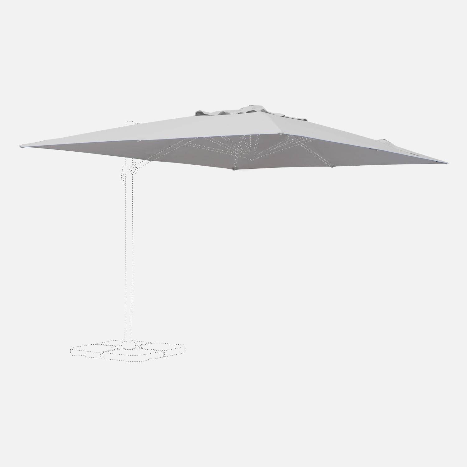 Telo di colore grigio chiaro per ombrellone 3x4m St Jean de Luz - tela di ricambio Photo1