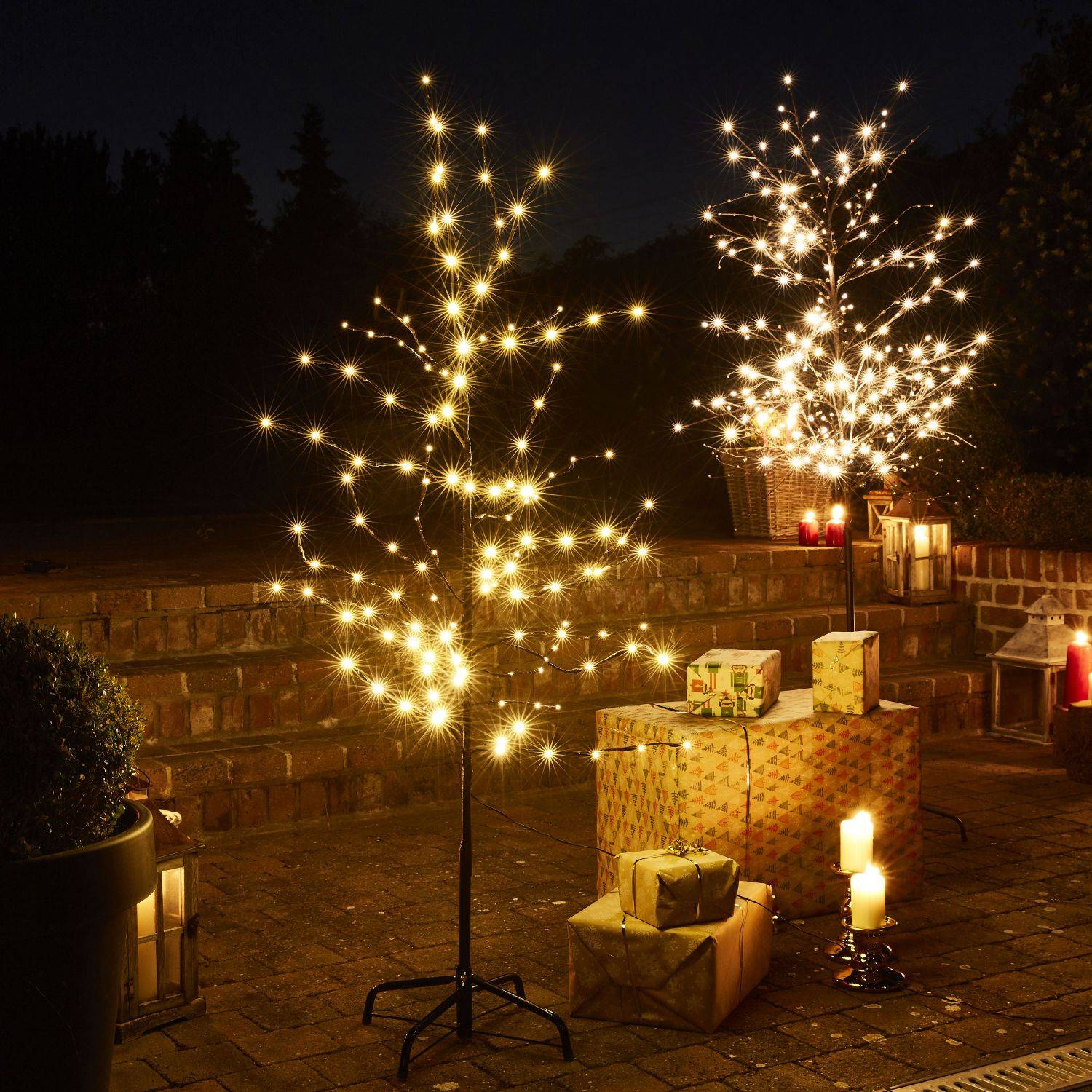 Lichtboom van 150 cm, 144 LEDs, parels en kralen, inclusief voet, kerstversiering Photo2
