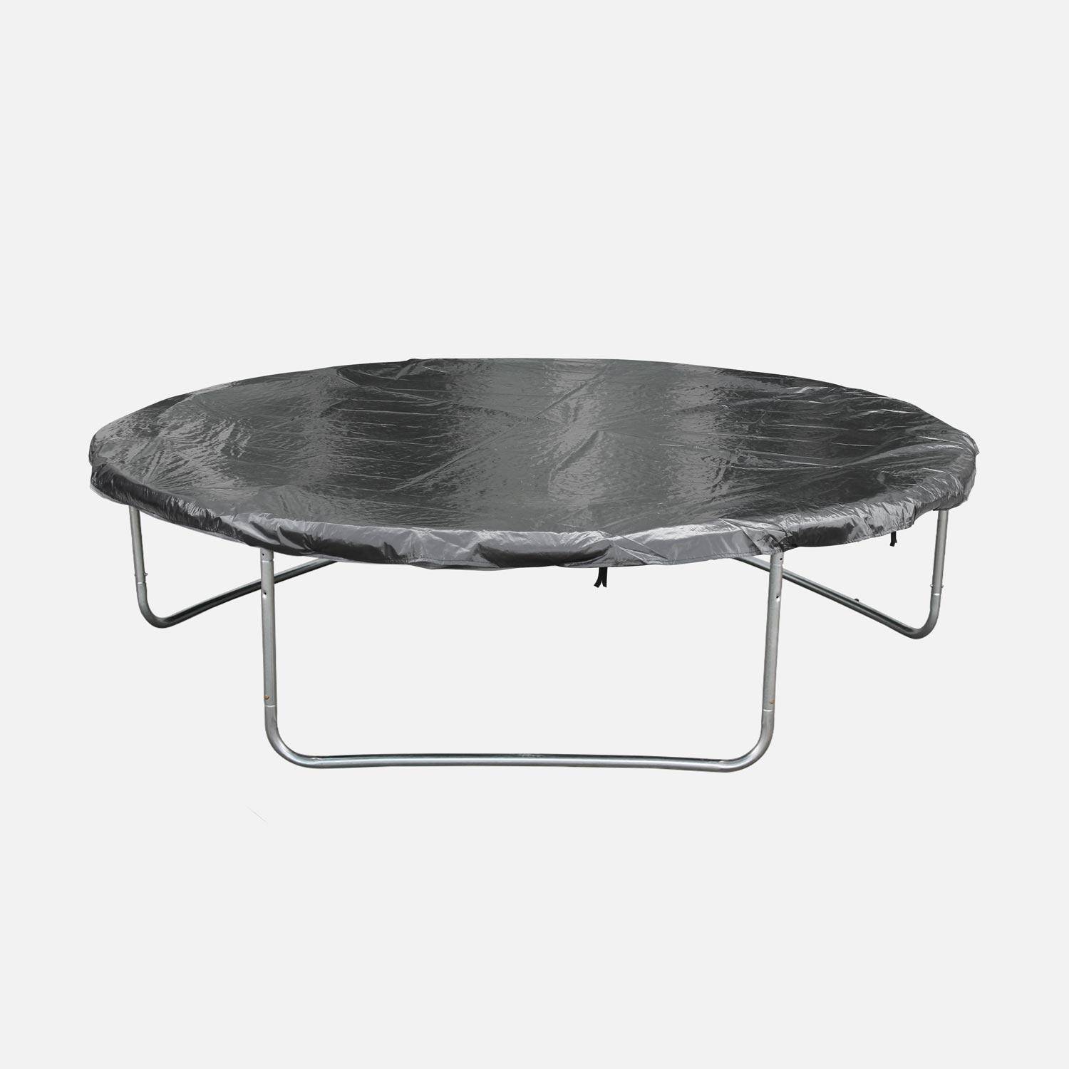 Trampolin 305cm - Mars XXL Grau - mit Sicherheitsnetz, Leiter, Plane, Schuhnetz, Ankersatz, 305 cm Gartentrampolin | PRO Qualität | EU-Standards,sweeek,Photo5