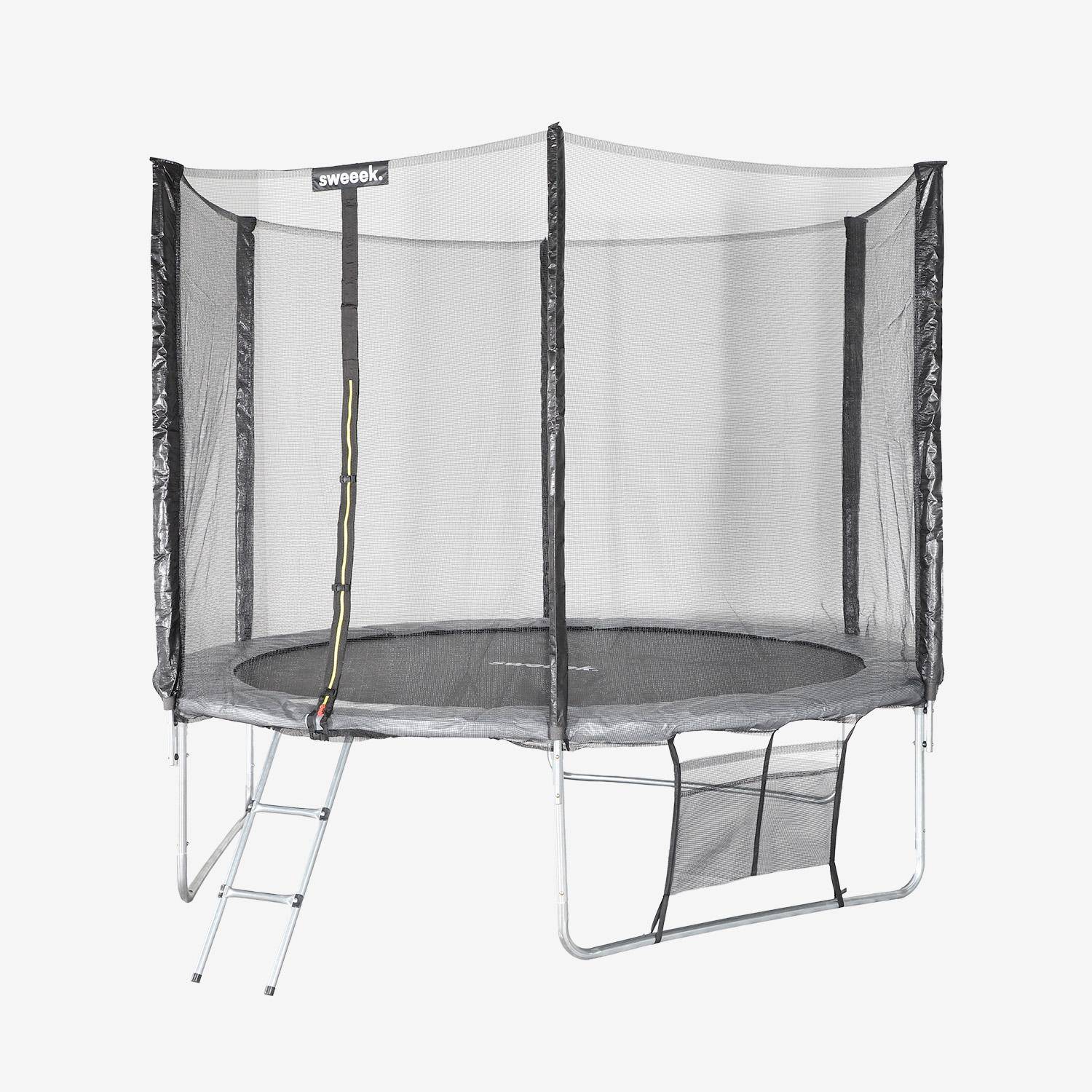 Trampoline MarsØ 305 cm, veiligheidsnet, ladder, dekzeil, verankeringskit en opbergnet voor schoenen Photo3