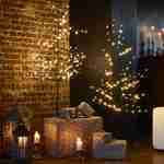 Albero luminoso da 180 cm, 200 led, perline e piedi inclusi - Decorazione natalizia Photo2