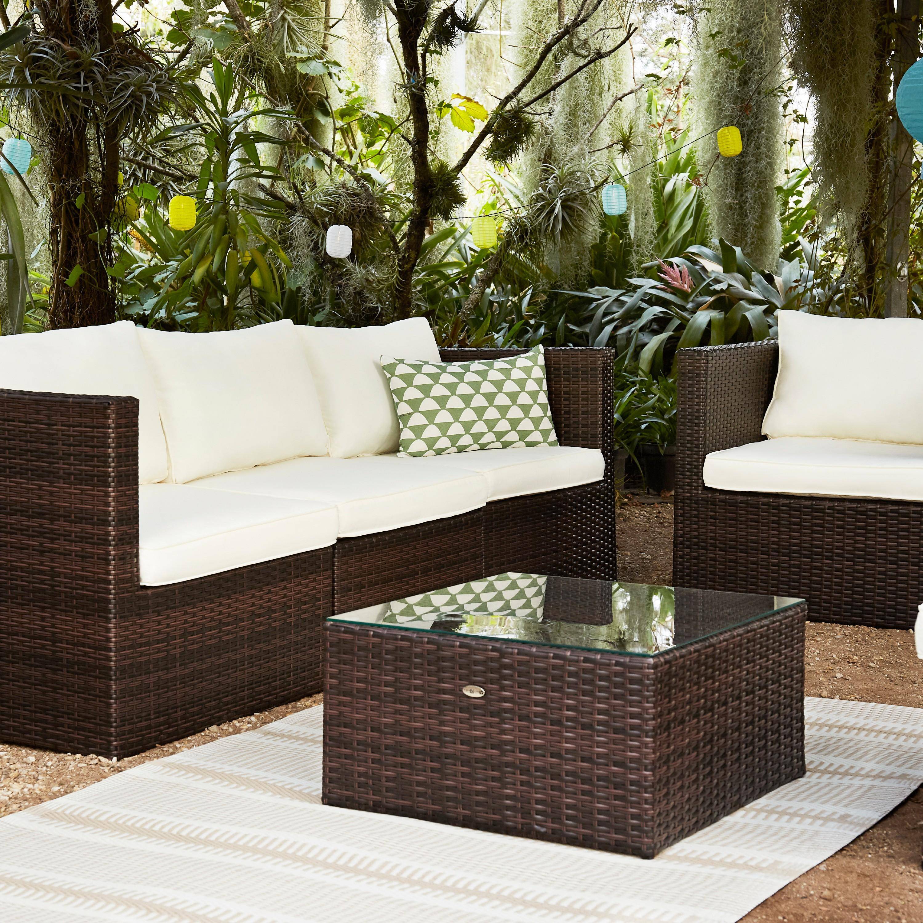 Benito: tuinmeubelen, wicker en aluminium, 5 plaatsen Photo2