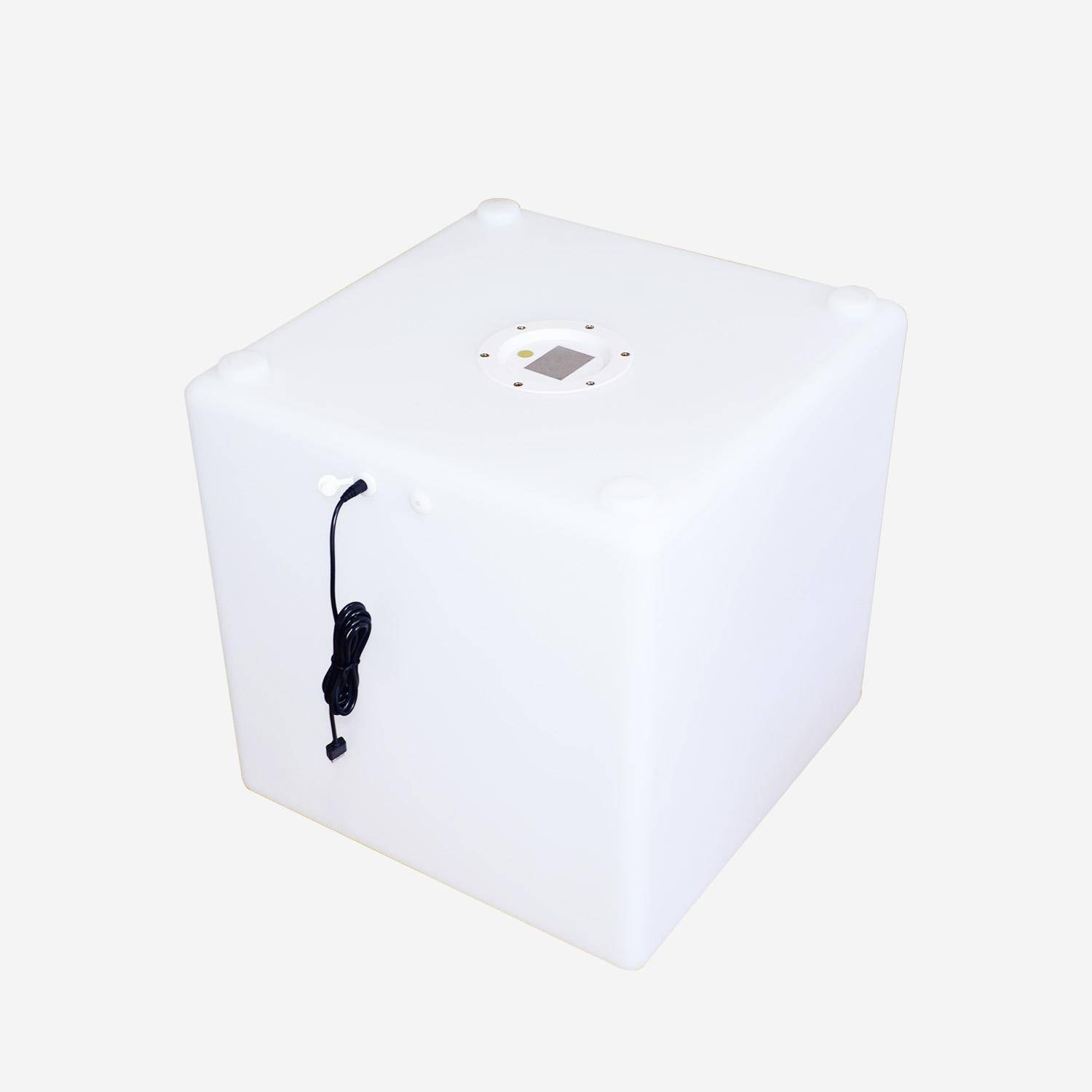 Cubo LED Solare Guirled 40 Cm | RGB+W 255 Colori E 3 Bianchi | Telecomando Incluso | Batteria 4000 MAh, IP55 | Autonomo E Ricaricabile USB-C - 2