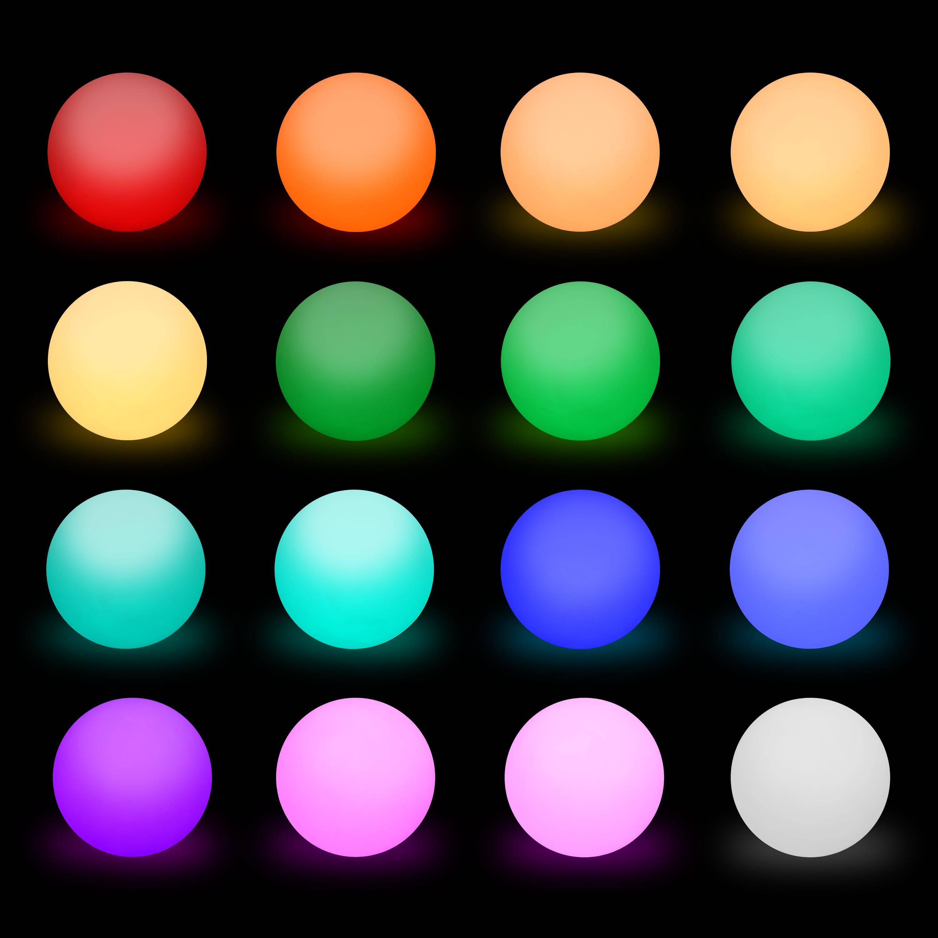 Boule LED 50cm - Sphère décorative lumineuse, 16 couleurs, Ø 50 cm Photo4