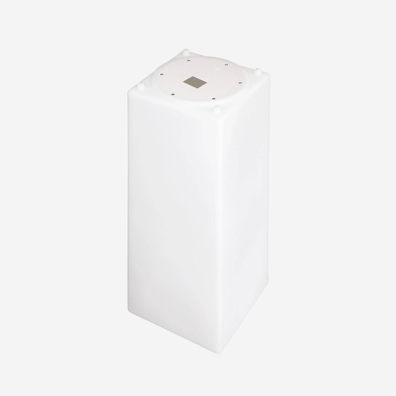 Vaso luminoso LED colore bianco con batteria ricaricabile, Vaso LED, Multicolor, 32x32x75 cm Photo4