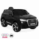 AUDI Q7 Noire, voiture électrique 12V, 1 place, 4x4 pour enfants avec autoradio et télécommande Photo1