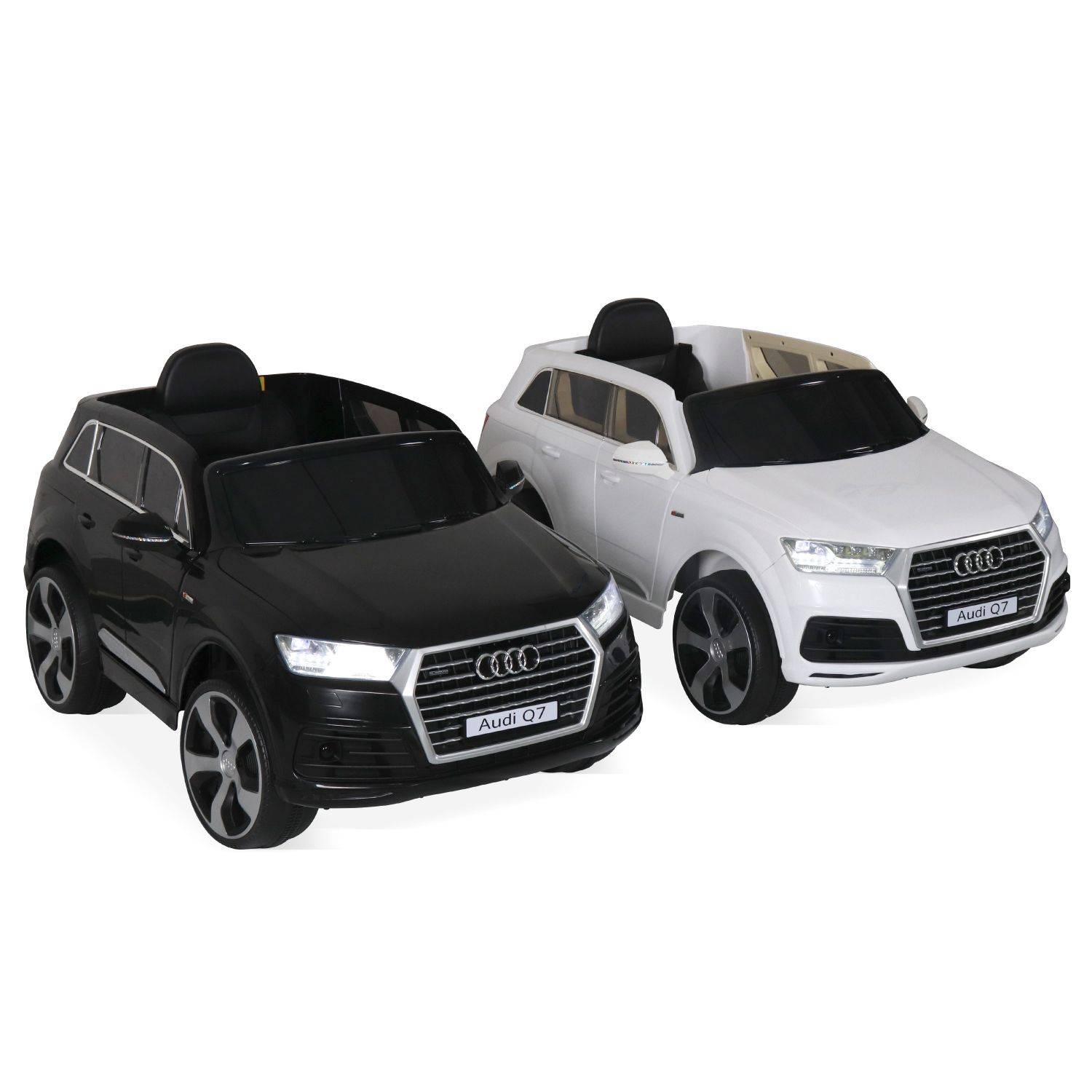 AUDI Q7 Noire, voiture électrique 12V, 1 place, 4x4 pour enfants avec autoradio et télécommande Photo8