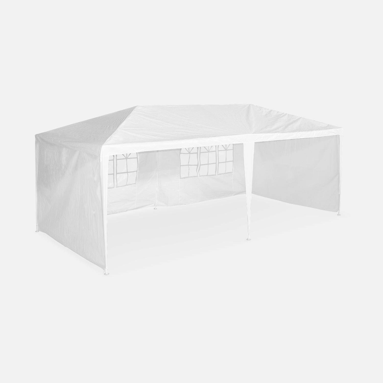 Tente de réception 3x6m - Aginum -  Blanc - à utiliser comme pavillon, pergola, chapiteau ou tonnelle. Photo3