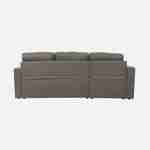 Canapé d'angle convertible en tissu marron - IDA - 3 places, fauteuil d'angle réversible coffre rangement lit modulable  Photo9