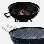 Barbecue au charbon de bois Ø56,5cm avec récupérateur de cendres et grille chromée + Mallette d'ustensiles Photo3
