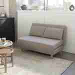 Sofá-cama de 2 lugares - pernas de madeira, assento deslizante, encosto reclinável - GUESTA Photo1