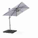 2x3m rectangular cantilever parasol - parasol can be tilted, folded and rotated 360 degrees - Antibes - Light Grey Photo3