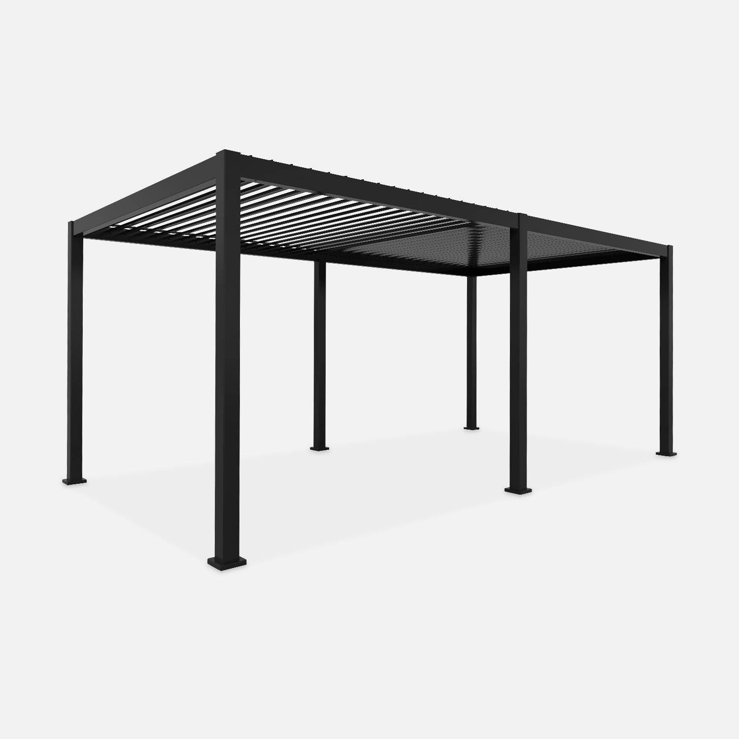 Pergola mit Lamellendach anthrazit 3x6m