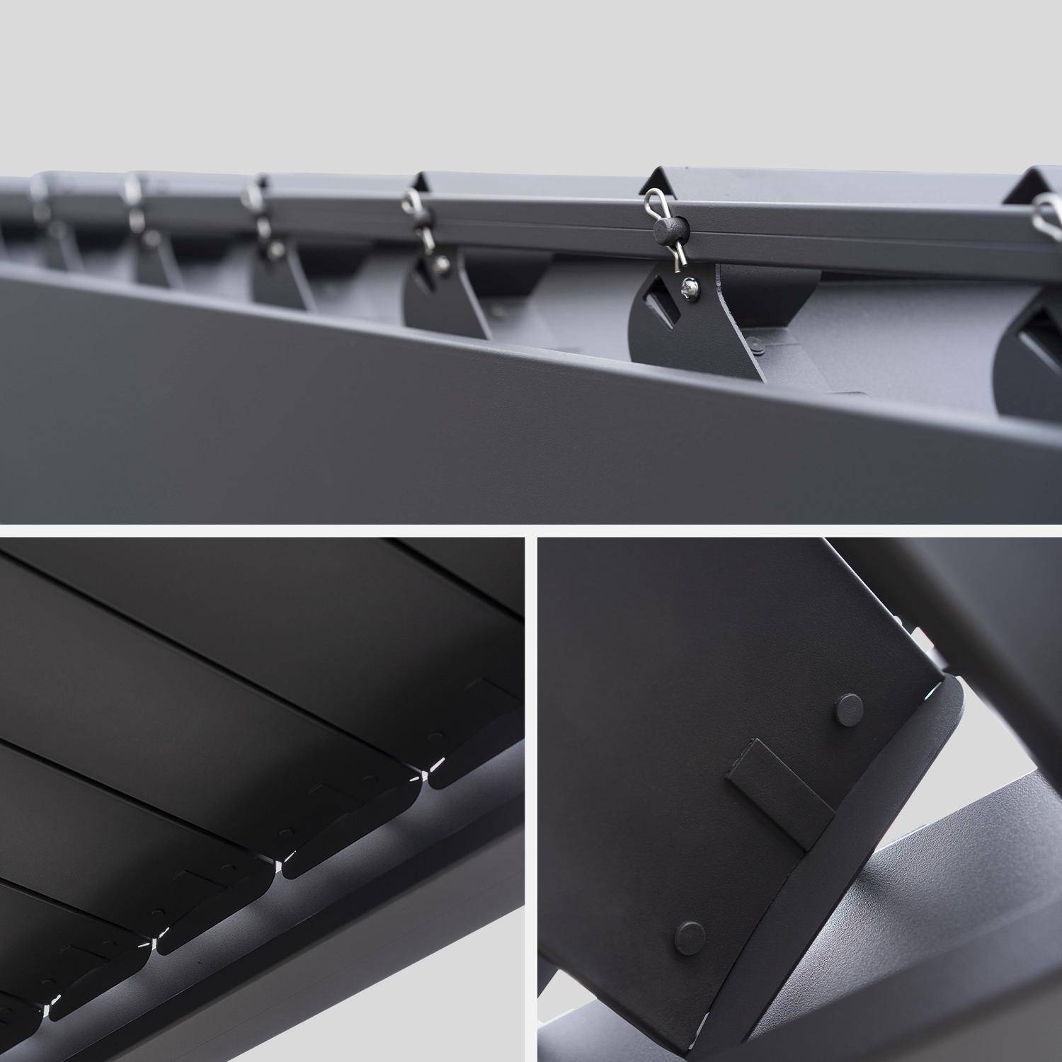 Pergola met lamellendak 6x3m aluminium verstelbare lamellen antraciet 591 x 301 x 257 cm - Triomphe,sweeek,Photo9