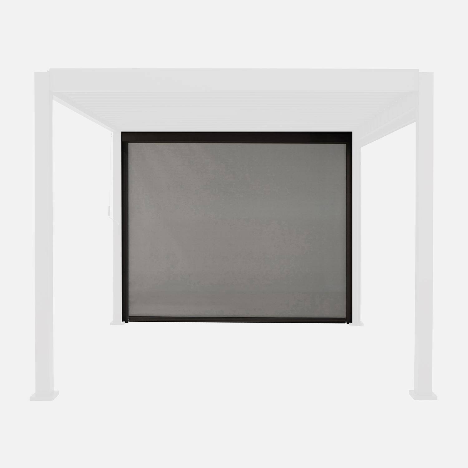 Zij-luifel voor bioklimatologische pergola - Triomphe - 3m, aluminium en textileen Photo1