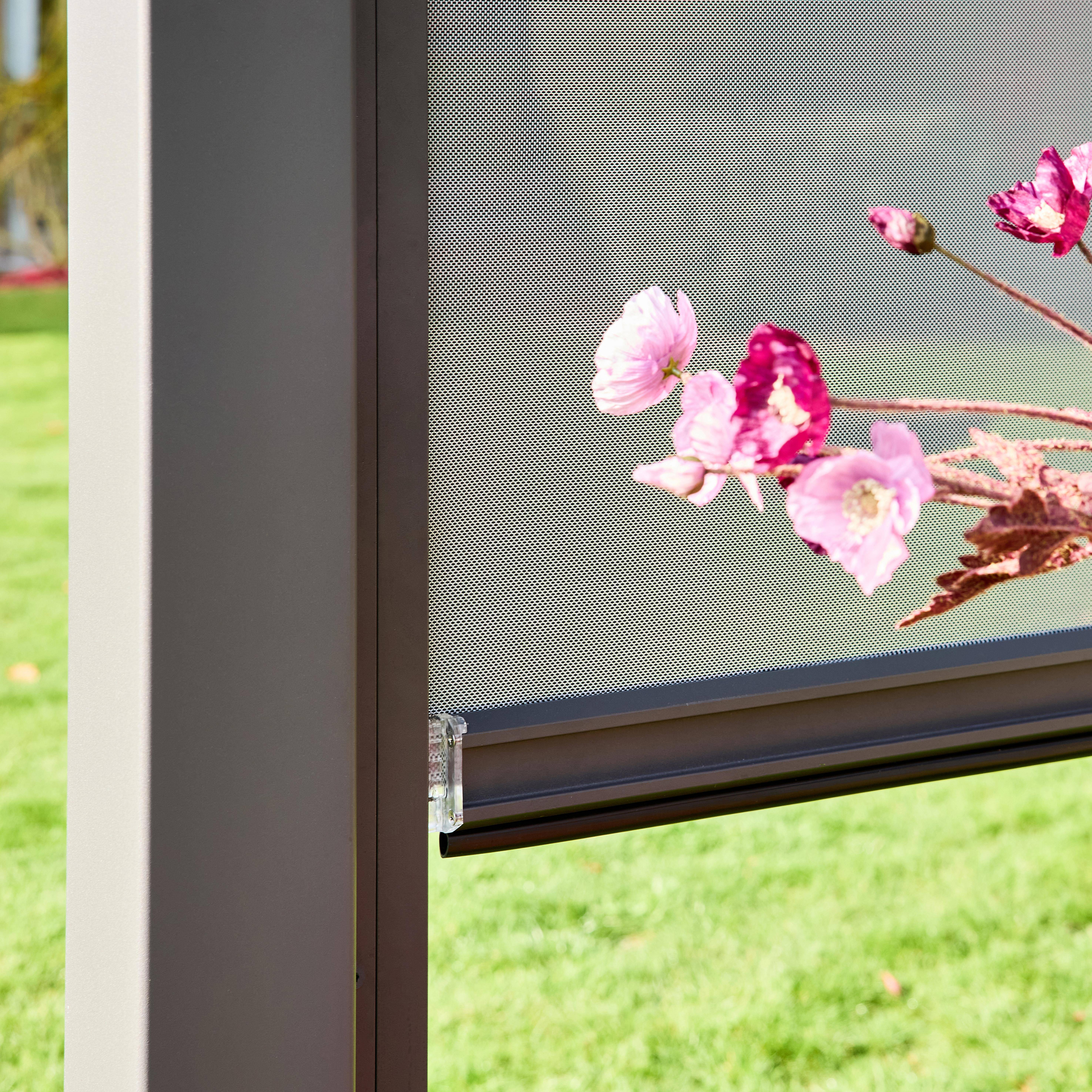 Markise für bioklimatische Pergola - Triomphe - 3x4 m, Aluminium und Textilene grau Photo6