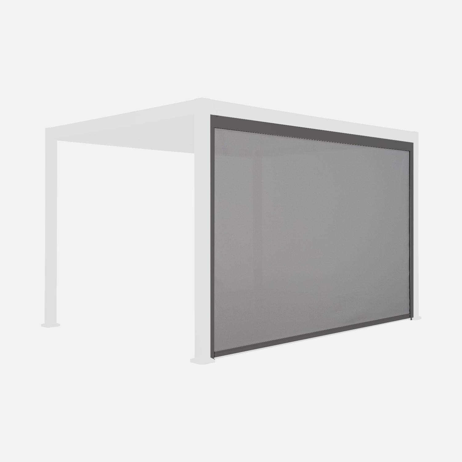 Store gris pour pergola bioclimatique – Triomphe – 3x4 m, aluminium et textilène,sweeek,Photo2