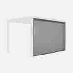 4m adjustable privacy screen for Triomphe pergola, aluminium and textilene Photo2