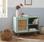 Scandi-style wood and cane rattan storage cabinet with Scandi-style legs, Pastel Green | sweeek