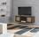 TV-Möbel Farbe Dunkles Holz mit Rattangeflecht 120 x 39 x 56,5cm -  Bohème | sweeek