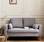Medium 2-seater sofa Scandi-style with wooden legs, Light Grey | sweeek