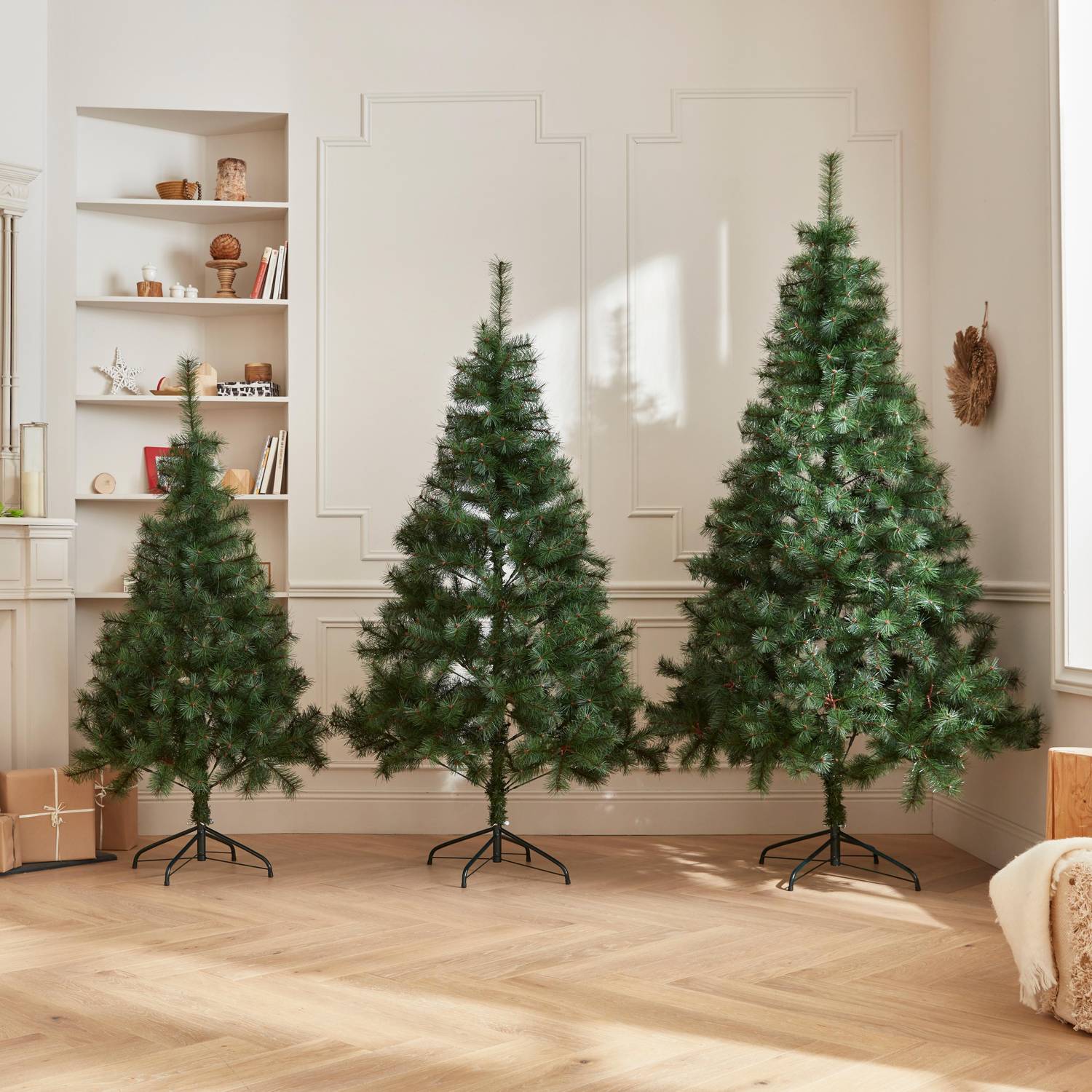 Künstlicher Weihnachtsbaum 150cm - Hinton - dicht und buschig, Nadelmix, realistisches Aussehen, inkl. Ständer Photo2