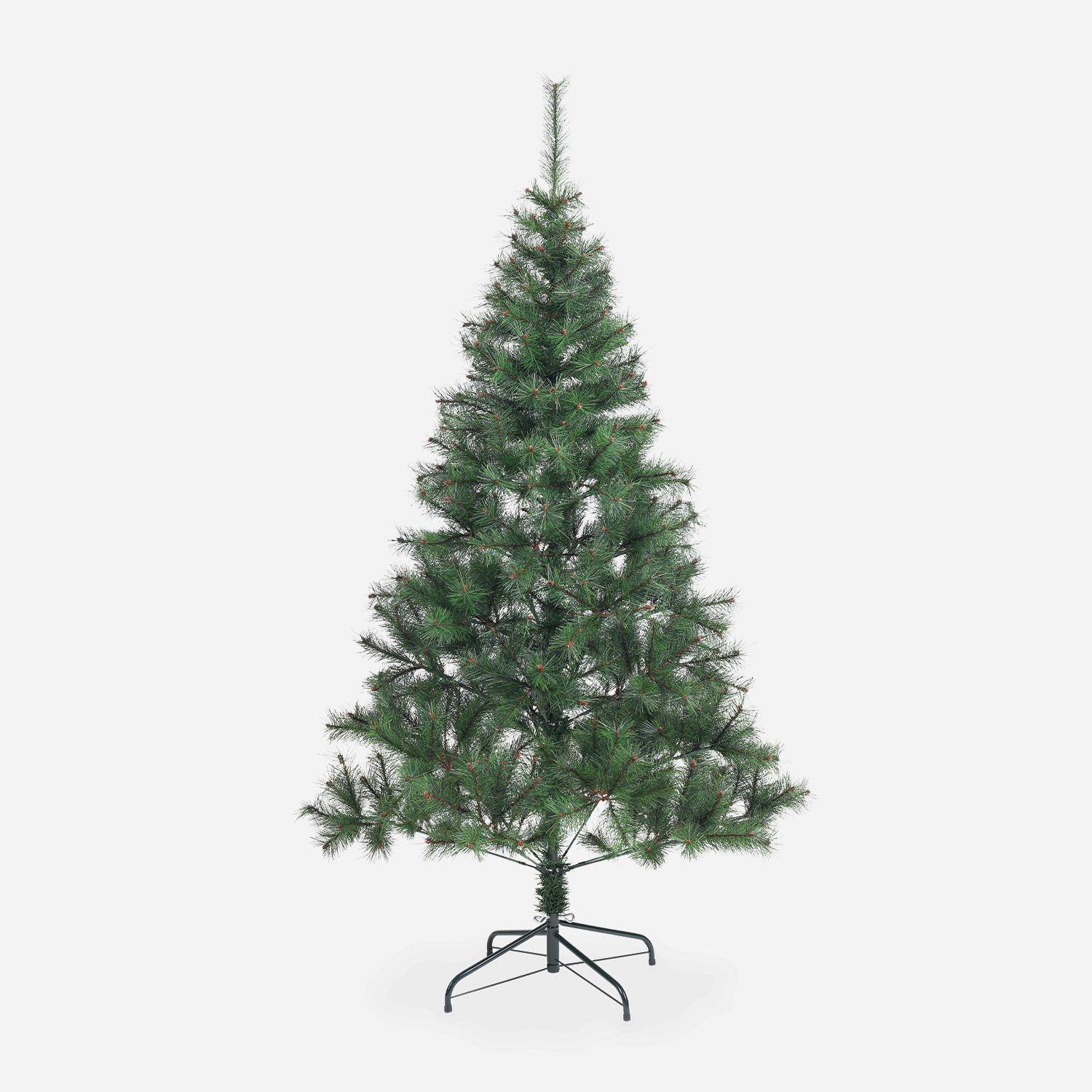Künstlicher Weihnachtsbaum 180cm - Hinton - dicht und buschig, Nadelmix, realistisches Aussehen, inkl. Ständer Photo3
