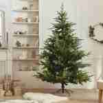 Sapin de Noël artificiel de 210cm - Rimbey - aiguilles mixtes, aspect réaliste, pied inclus Photo1