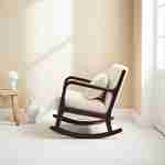 Design schommelstoel van hout en stof, 1 plaats, Scandinavische look Photo2