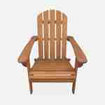 Lot de 2 fauteuils de jardin en bois - Adirondack Salamanca- Eucalyptus FSC, chaises de terrasse rétro, sièges de plage  Photo3