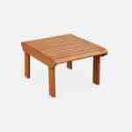 Lot de 2 fauteuils de jardin en bois avec un repose-pieds/table basse - Adirondack Salamanca - Eucalyptus FSC, chaises de terrasse retro Photo4