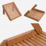 Lot de 2 fauteuils de jardin en bois avec un repose-pieds/table basse - Adirondack Salamanca - Eucalyptus FSC, chaises de terrasse retro Photo6