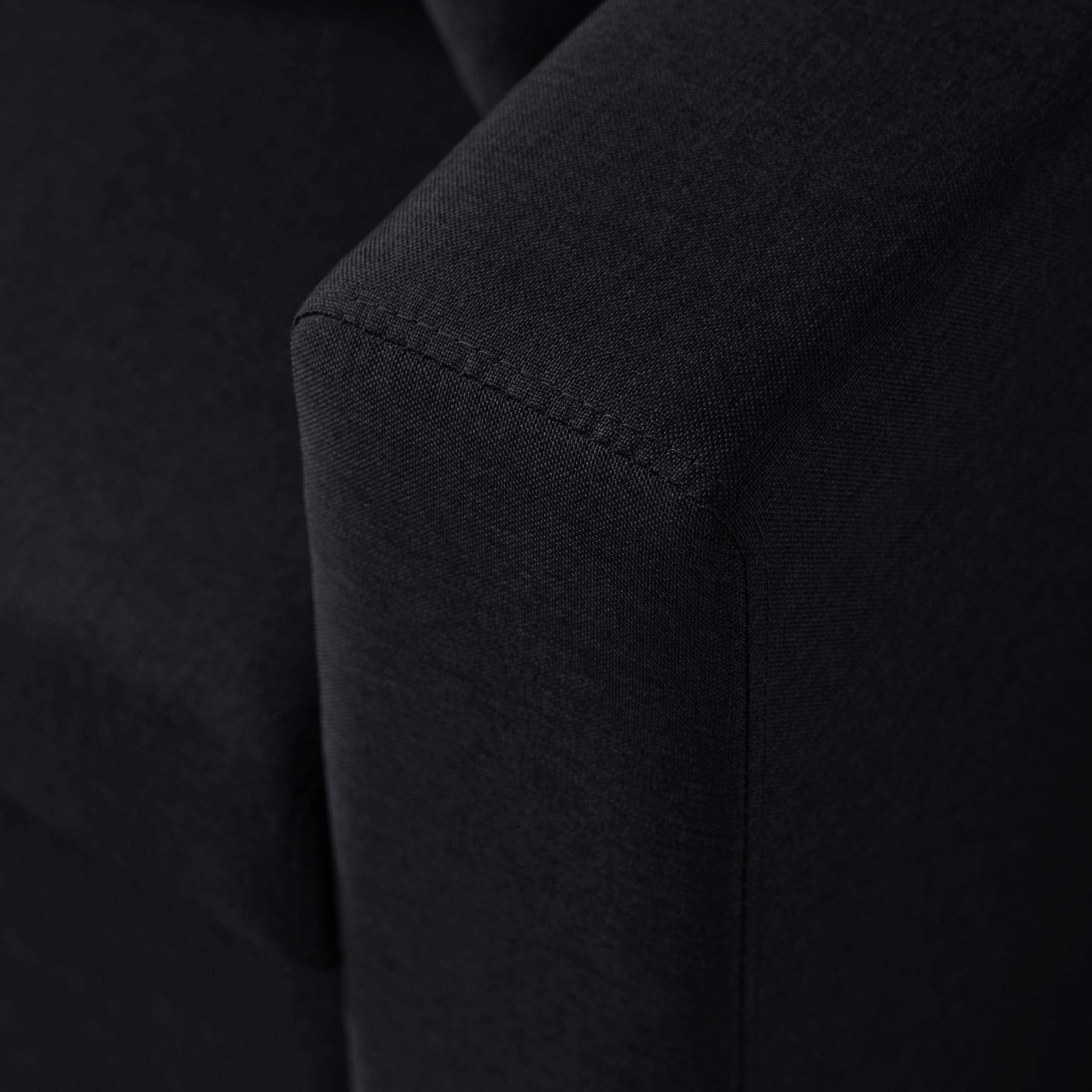 Canapé d'angle convertible en tissu noir - IDA - 3 places, fauteuil d'angle réversible coffre rangement lit modulable  Photo5