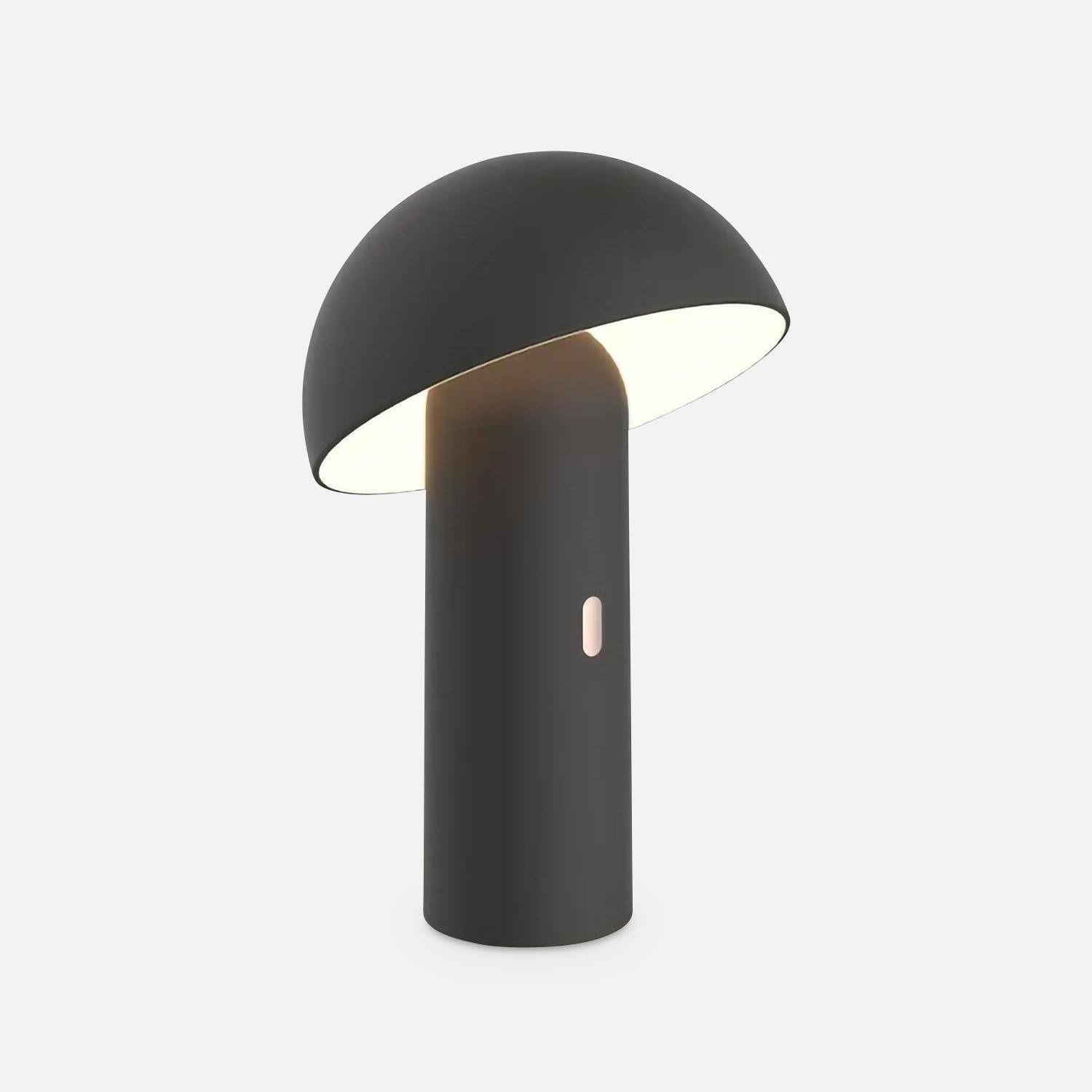 Lampada da tavolo a batteria Nomadic con testa orientabile, 28cm, Thom, Nero, 7x7x28 cm Photo6