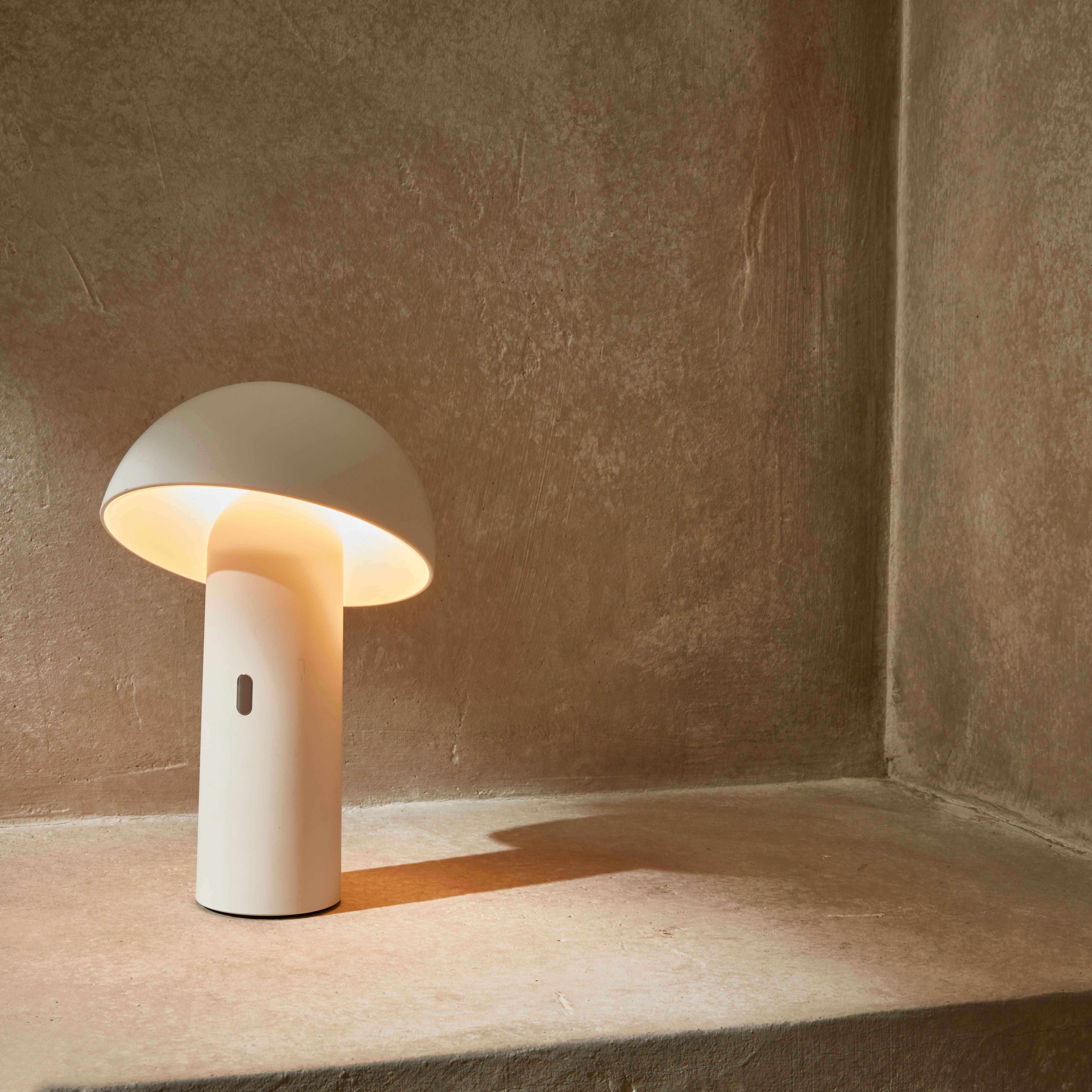 Lámpara de sobremesa inalámbrica con cabezal orientable blanco H 28cm, interior/exterior,sweeek,Photo5