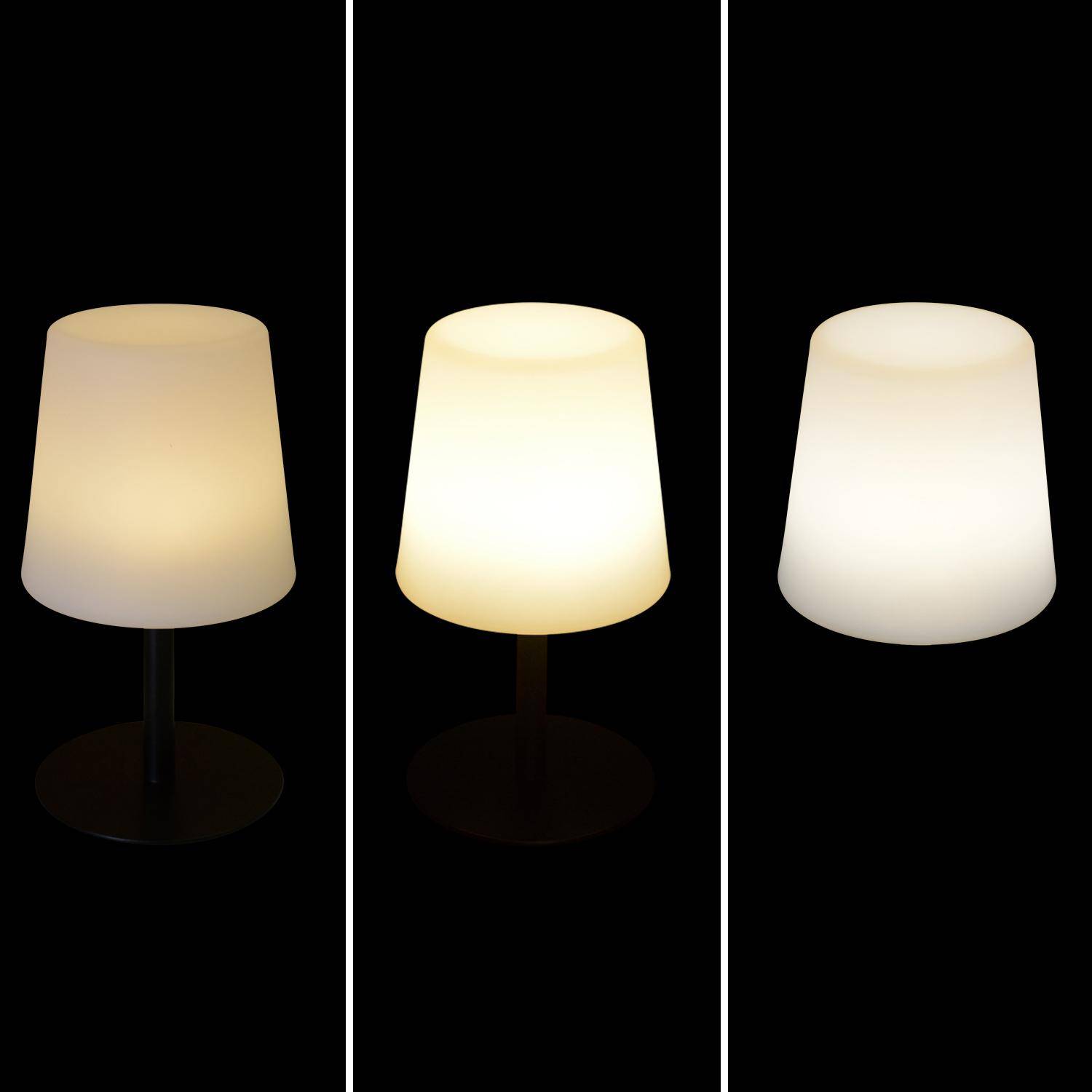 Lampe LED à poser de 28cm noire - Lampe de table décorative lumineuse, Ø 16cm Photo6