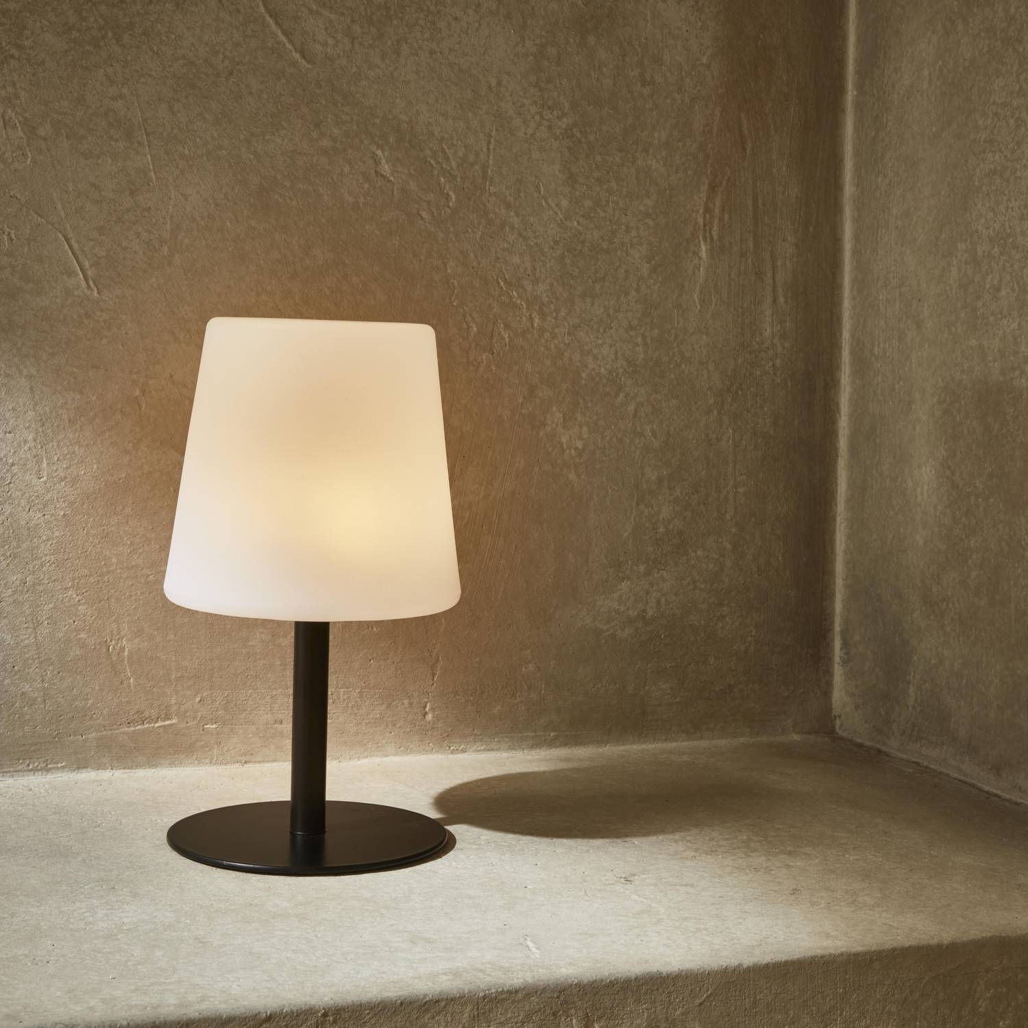 LAMPADA S COLOR - Lampe de table LED de 28cm noire - Lampe de table décorative lumineuse, Ø 16cm Photo2