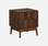 Bedside table with 2 drawers, walnut wood decor, sweeek | sweeek