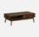 Grooved wood detail coffee table, dark wood | sweeek