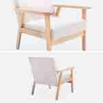 Skandinavischer Sessel aus Holz und Stoff, Creme, Isak, B 64 x T 69,5 x H 73cm Photo3