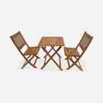 Mesa de jardim bistrô redonda de cana, 2 lugares, Bohémia, 1 mesa, 2 cadeiras 60x60x72 cm Photo7