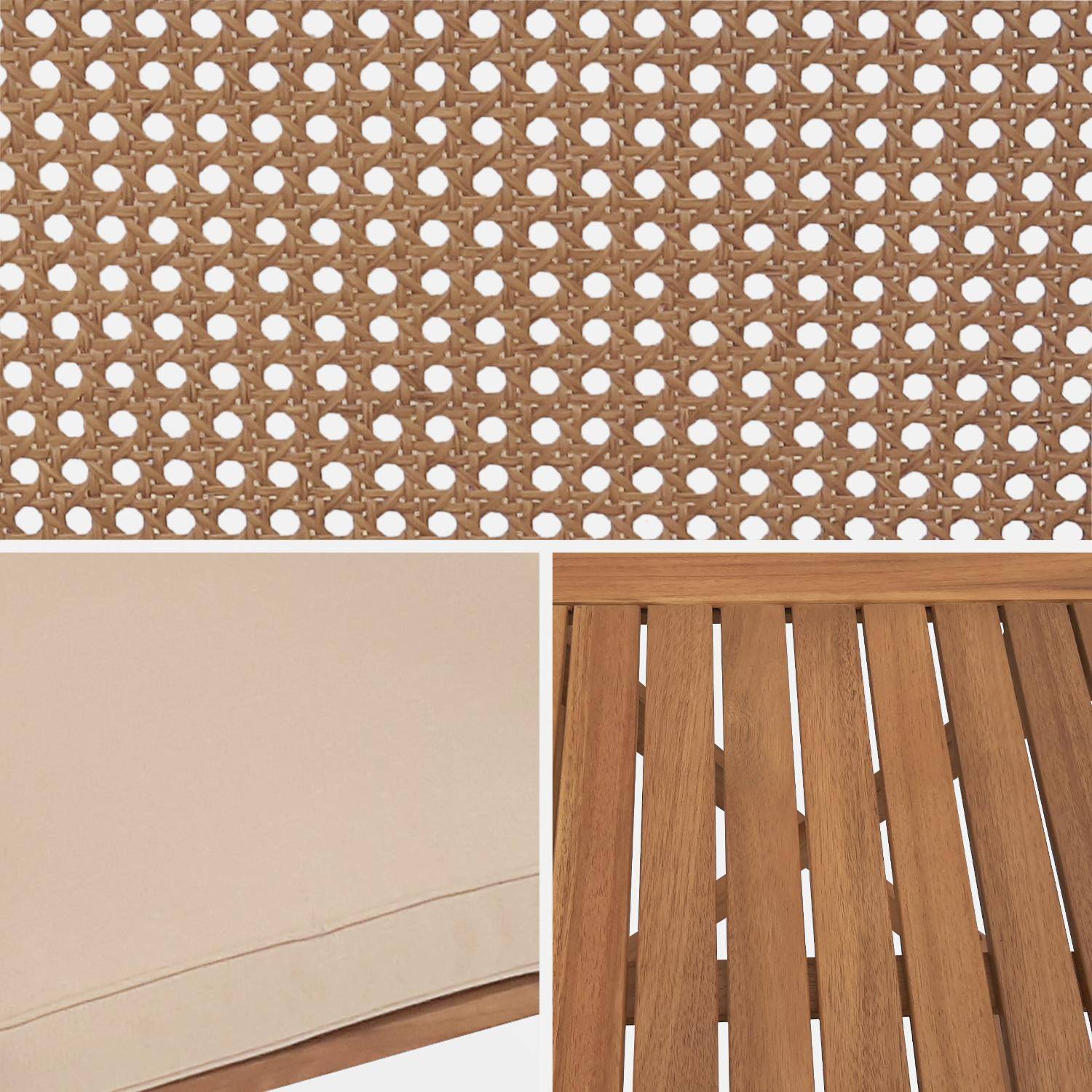 Tavolo da giardino bistrot rotondo in canna, 2 posti, Bohémia, 1 tavolo, 2 sedie 60x60x72 cm,sweeek,Photo4