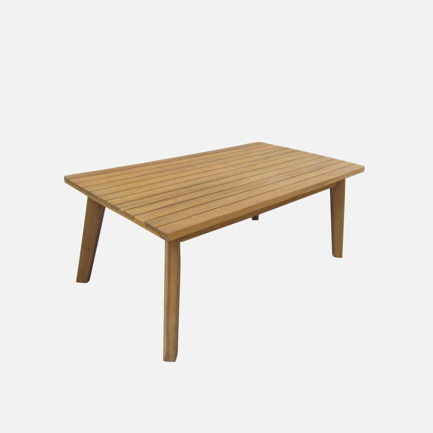 Conjunto de muebles de jardín de madera de 4 plazas, Rosario, Beige, 132x72x78 cm Photo7