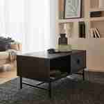 Tavolino, Bazalt, un cassetto, due vani portaoggetti, L 100 x L 59 x H 50,2cm Photo2