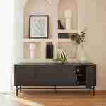 TV-meubel, Bazalt, vier deuren, twee planken, L 160 x B 39 x H 60cm Photo3