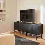 TV-meubel, Bazalt, vier deuren, twee planken, L 160 x B 39 x H 60cm Photo1