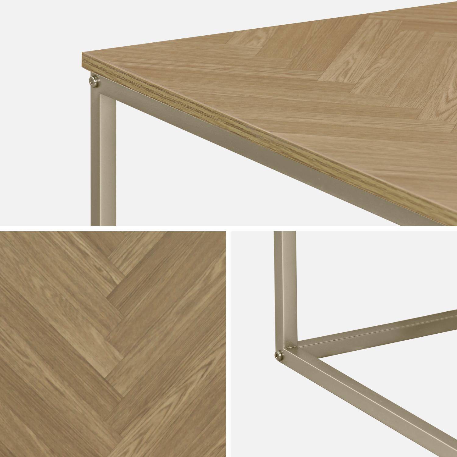 Herringbone square coffee table, Natural Herringbone square coffee table, Natural