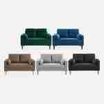 2-Sitz Sofa - Bjorn 2 - Braun, Gestell aus Eukalyptus, Bezug aus Polyester, Holzbeine, Sofa im skandinavischen Stil  Photo6
